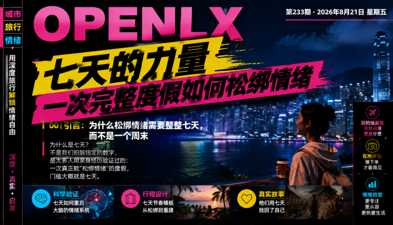 七天的力量一次完整度假如何松绑情绪｜七天、戒断期