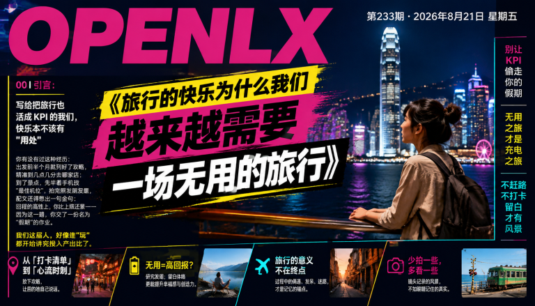 旅行的快乐为什么我们越来越需要一场无用的旅行｜无用的旅行、注意力恢复理论
