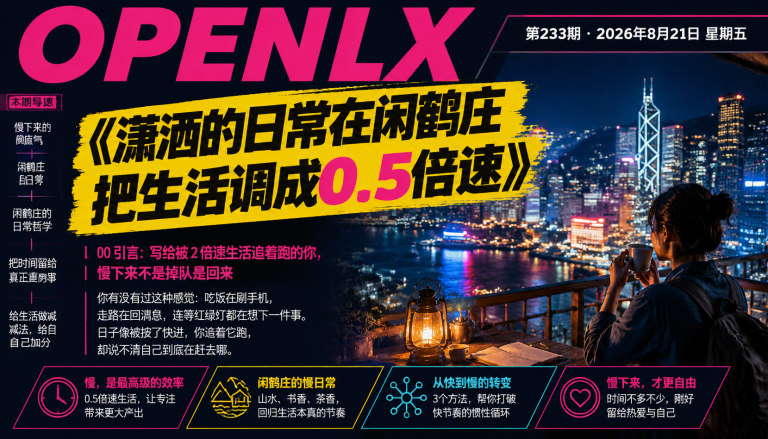 潇洒的日常在闲鹤庄把生活调成0.5倍速｜闲鹤庄、0.5倍速