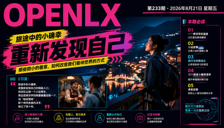 旅途中的小确幸重新发现自己｜小确幸、重新发现自己