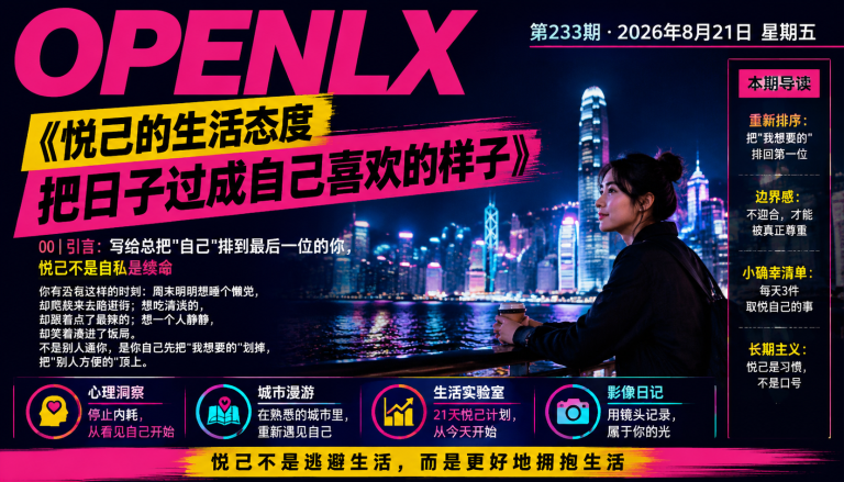 悦己的生活态度把日子过成自己喜欢的样子｜悦己的生活态度、悦己