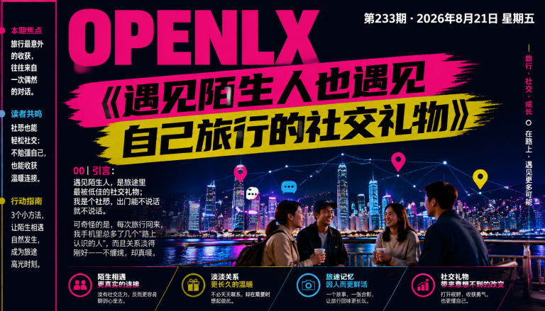 遇见陌生人也遇见自己旅行的社交礼物｜遇见陌生人、弱连接